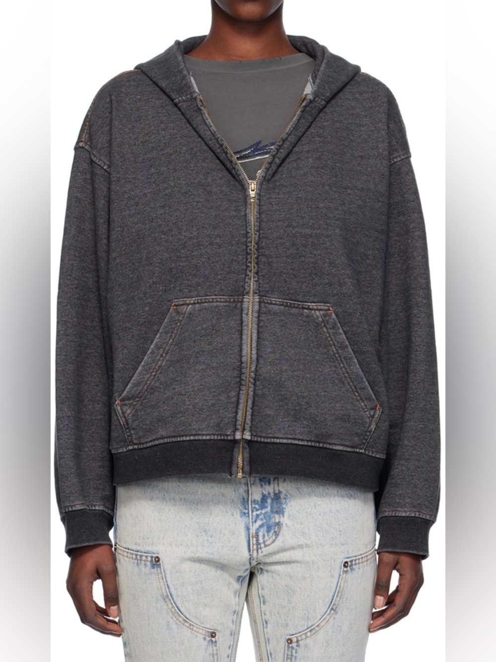 black faded hoodie we11done NWT